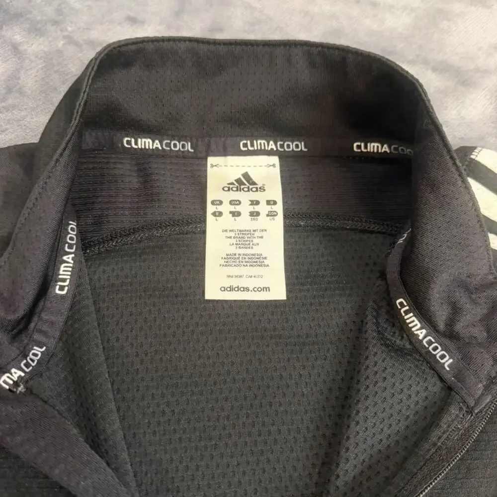 Adidas ClimaCool Men’s S L Black 1/4 Quarter Zip Long Sleeve Mock Neck Pullover